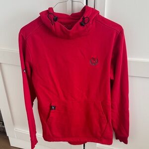 Red Hooded Sweatshirt with NYACK Embroidered Logo.